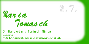 maria tomasch business card