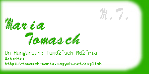 maria tomasch business card